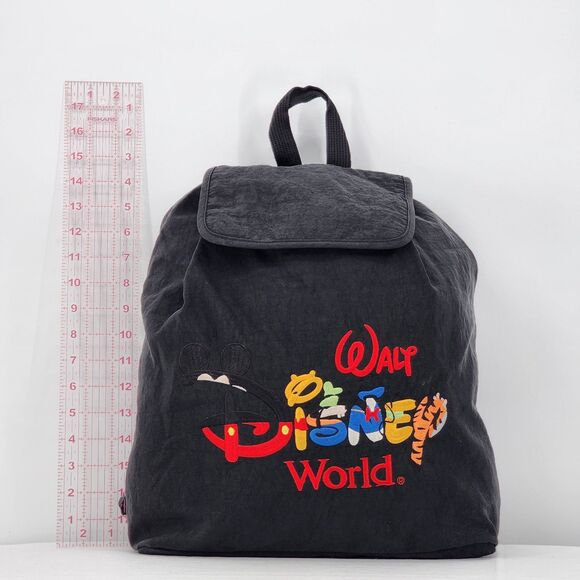 Walt Disney World Parks Vintage Y2K Characters Letters Large Nylon Backpack - Picture 11 of 13